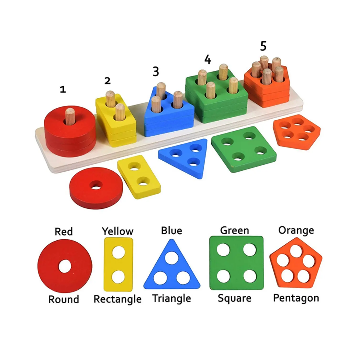 Shape Sorting and Stacking Puzzle Big
